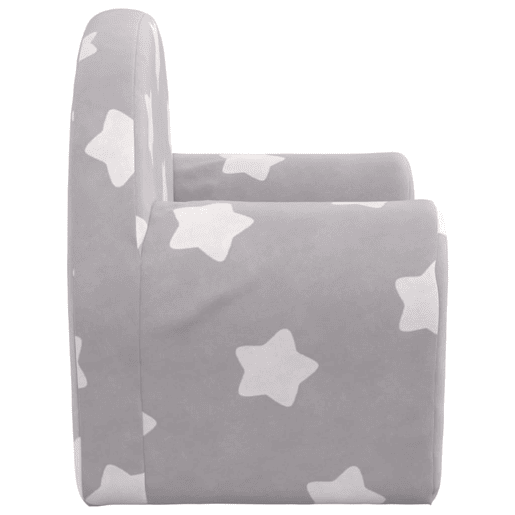 Sofá-cama infantil c estrelas pelúcia macia cinzento-claro