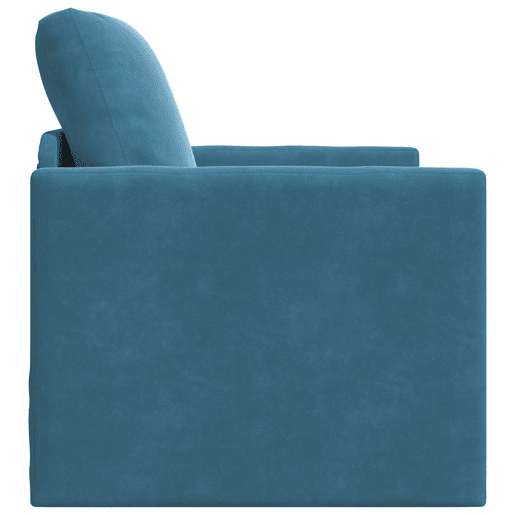 Sofá-cama, Sofá conversível Azul 74 x 77 x 81 cm Veludo