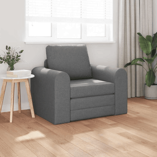Sofá-cama, Sofá conversível Cinza Escuro 98 x 71 x 83 cm Veludo