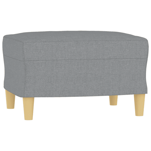Sofá de 3 lugares - Sofá fixo com apoio de pés 180 cm tecido cinzento-claro Sofá de 3 lugares - Sofá fixo com apoio de pés 180 cm tecido cinzento-claro