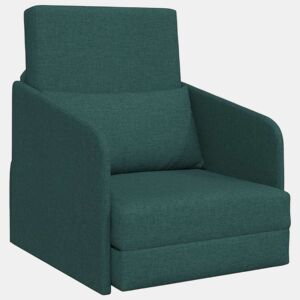 Sofá-cama, Sofá conversível Verde Escuro 65 x 80 x 83 cm Veludo