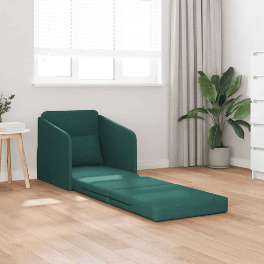 Sofá-cama, Sofá conversível Verde Escuro 65 x 80 x 83 cm Veludo