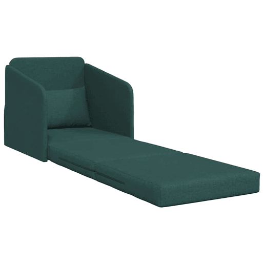 Sofá-cama, Sofá conversível Verde Escuro 65 x 80 x 83 cm Veludo