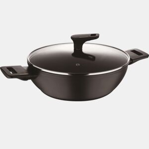 Caçarola baixa Bergner Copper Ø28cm 4,2L com tampa em alumínio forjado, preta