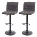 Juego de 2 sillas de bar taburetes de bar Juego de 2 sillas de bar taburetes de bar Gris
