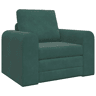 Sofá-cama, Sofá conversível Verde Escuro 98 x 71 x 83 cm Veludo