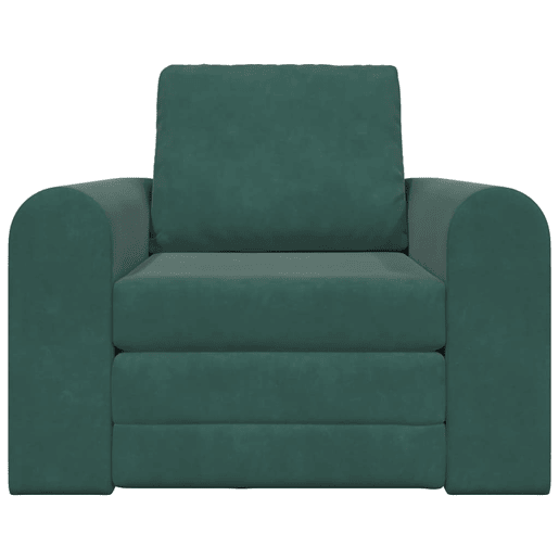 Sofá-cama, Sofá conversível Verde Escuro 98 x 71 x 83 cm Veludo