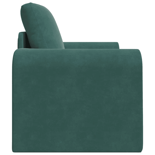 Sofá-cama, Sofá conversível Verde Escuro 98 x 71 x 83 cm Veludo
