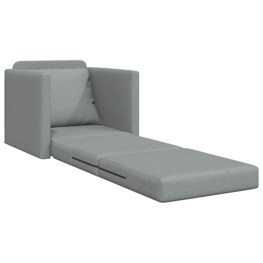 Sofá-cama, Sofá conversível Cinzento-claro 74 x 77 x 81 cm Veludo