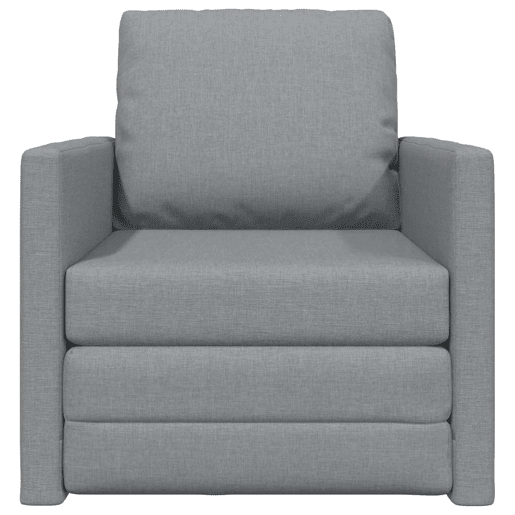Sofá-cama, Sofá conversível Cinzento-claro 74 x 77 x 81 cm Veludo