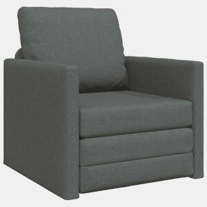 Sofá-cama, Sofá conversível Cinza Escuro 74 x 77 x 81 cm Veludo