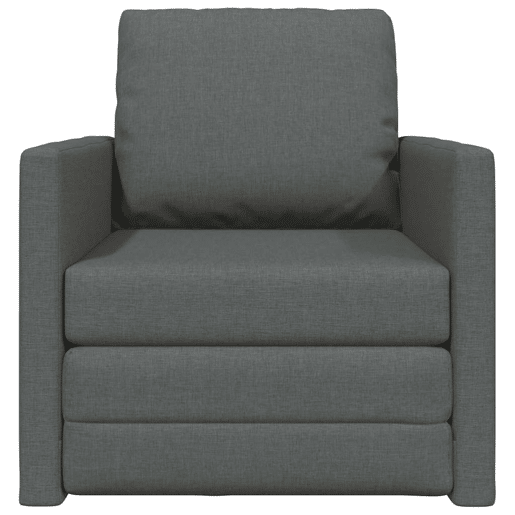 Sofá-cama, Sofá conversível Cinza Escuro 74 x 77 x 81 cm Veludo