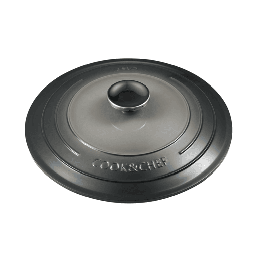 Conjunto de caçarola baixa EXCALIBUR Bergner Ø24cm com tampa de alumínio fundido + 2 utensílios de cozinha (colher, espátula) com cabo de silicone e madeira