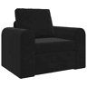 Sofá-cama, Sofá conversível Preto 98 x 71 x 83 cm Veludo