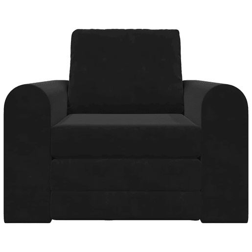 Sofá-cama, Sofá conversível Preto 98 x 71 x 83 cm Veludo