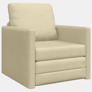 Sofá-cama, Sofá conversível Creme 74 x 77 x 81 cm Veludo