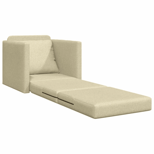 Sofá-cama, Sofá conversível Creme 74 x 77 x 81 cm Veludo