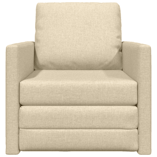 Sofá-cama, Sofá conversível Creme 74 x 77 x 81 cm Veludo