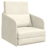 Sofá-cama, Sofá conversível Creme 65 x 80 x 83 cm Veludo