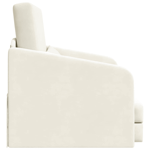 Sofá-cama, Sofá conversível Creme 65 x 80 x 83 cm Veludo