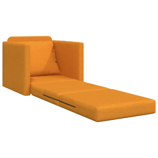 Sofá-cama, Sofá conversível Amarelo Escuro 74 x 77 x 81 cm Veludo