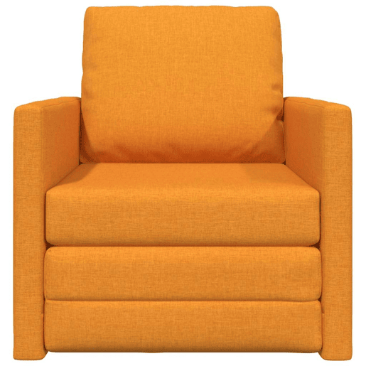 Sofá-cama, Sofá conversível Amarelo Escuro 74 x 77 x 81 cm Veludo