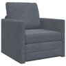 Sofá-cama, Sofá conversível Cinza Escuro 74 x 77 x 81 cm Veludo