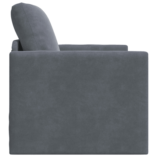 Sofá-cama, Sofá conversível Cinza Escuro 74 x 77 x 81 cm Veludo