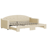 Sofá-cama, Sofá conversível com gavetão 80x200 cm tecido cor creme