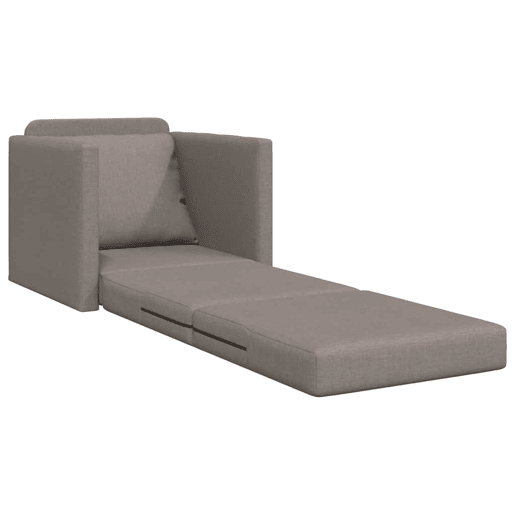 Sofá-cama, Sofá conversível Cinzento-acastanhado 74 x 77 x 81 cm Veludo