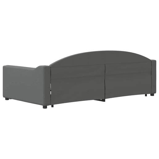 Sofá-cama, Sofá conversível com gavetão 100x200 cm tecido cinzento-escuro