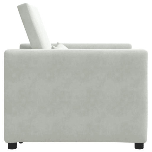 Sofá cama, Sofá conversível single Cinzento-claro 90 x 165 x 87 cm Veludo