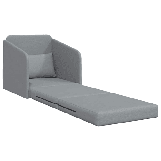 Sofá-cama, Sofá conversível Cinzento-claro 65 x 80 x 83 cm Veludo