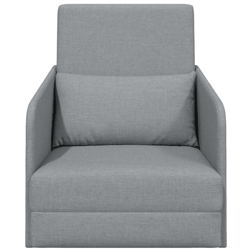 Sofá-cama, Sofá conversível Cinzento-claro 65 x 80 x 83 cm Veludo