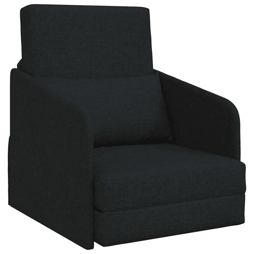 Sofá-cama, Sofá conversível Preto 65 x 80 x 83 cm Veludo