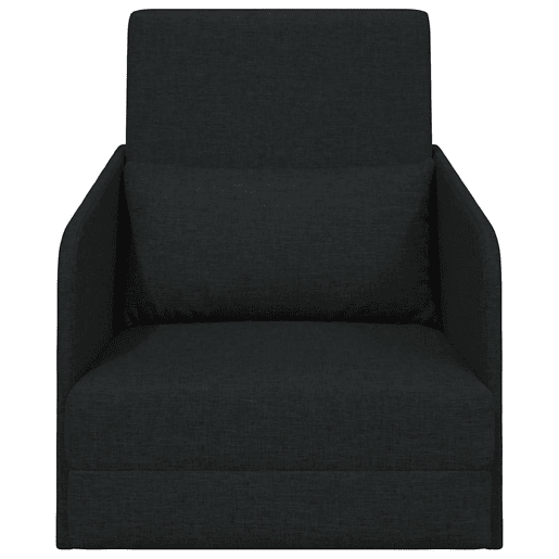 Sofá-cama, Sofá conversível Preto 65 x 80 x 83 cm Veludo