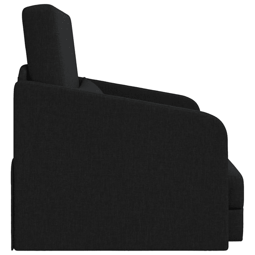 Sofá-cama, Sofá conversível Preto 65 x 80 x 83 cm Veludo