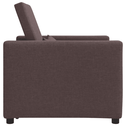 Sofá cama, Sofá conversível single Castanho escuro 90 x 165 x 87 cm tecido Sofá cama, Sofá conversível single Castanho escuro 90 x 165 x 87 cm tecido