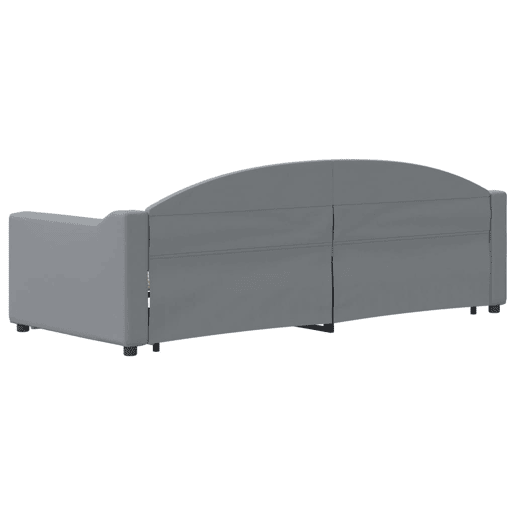 Sofá-cama, Sofá conversível com gavetão 80x200 cm tecido cinzento-claro