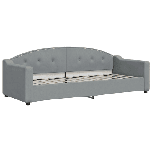 Sofá-cama, Sofá conversível com gavetão 80x200 cm tecido cinzento-claro