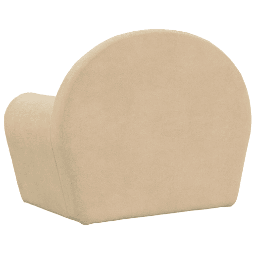 Sofá-cama infantil peluche macio creme