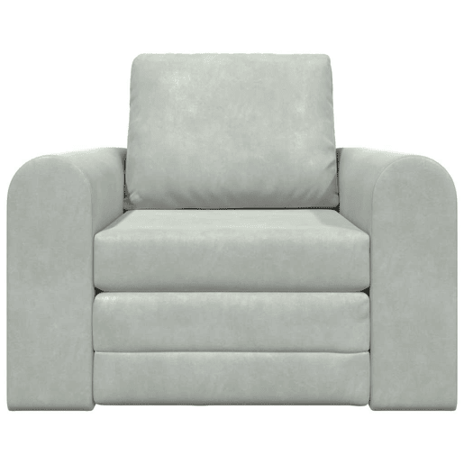 Sofá-cama, Sofá conversível Cinzento-claro 98 x 71 x 83 cm Veludo