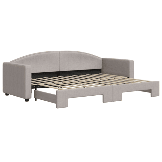 Sofá-cama, Sofá conversível com gavetão 80x200 cm tecido cinzento-acastanhado