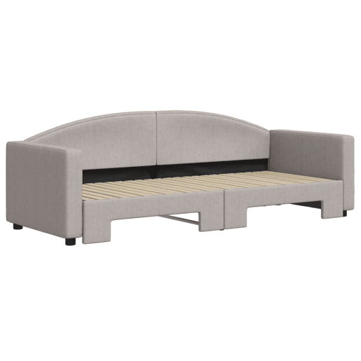 Sofá-cama, Sofá conversível com gavetão 80x200 cm tecido cinzento-acastanhado