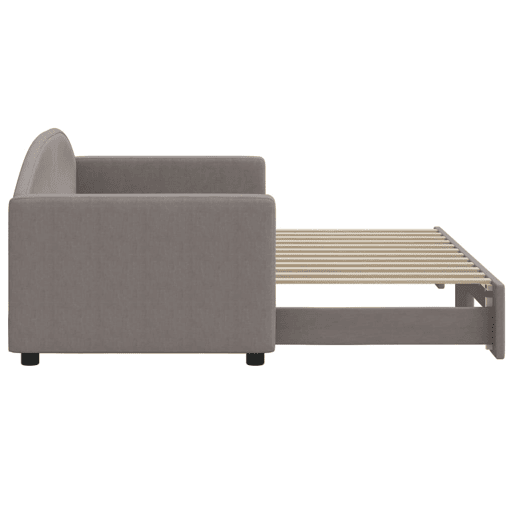 Sofá-cama, Sofá conversível com gavetão 80x200 cm tecido cinzento-acastanhado