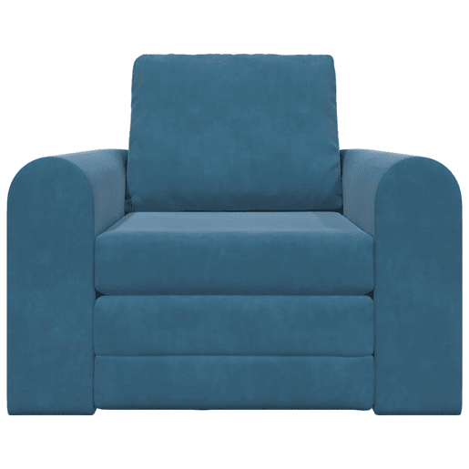 Sofá-cama, Sofá conversível Azul 98 x 71 x 83 cm Veludo
