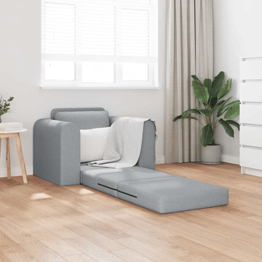 Sofá-cama, Sofá conversível Cinzento-claro 98 x 71 x 83 cm tecido