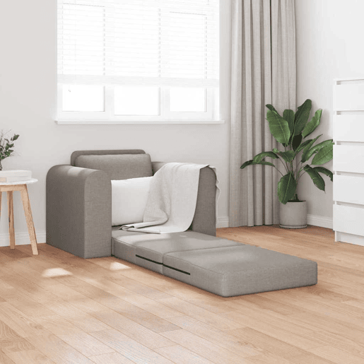 Sofá-cama, Sofá conversível Cinzento-acastanhado 98 x 71 x 83 cm Veludo