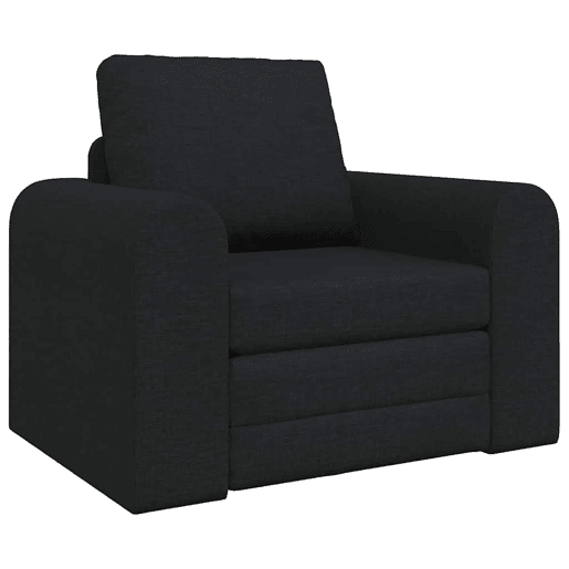Sofá-cama, Sofá conversível Preto 98 x 71 x 83 cm Veludo