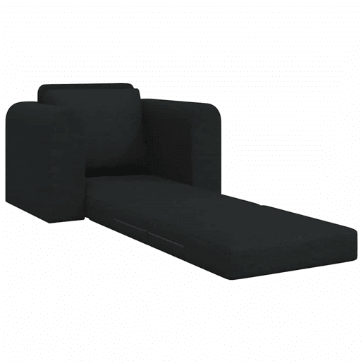 Sofá-cama, Sofá conversível Preto 98 x 71 x 83 cm Veludo